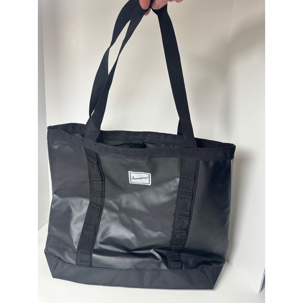 Journeyman Black Ripstop Utility Tote Bag Water Resistant Buckle Closure Large